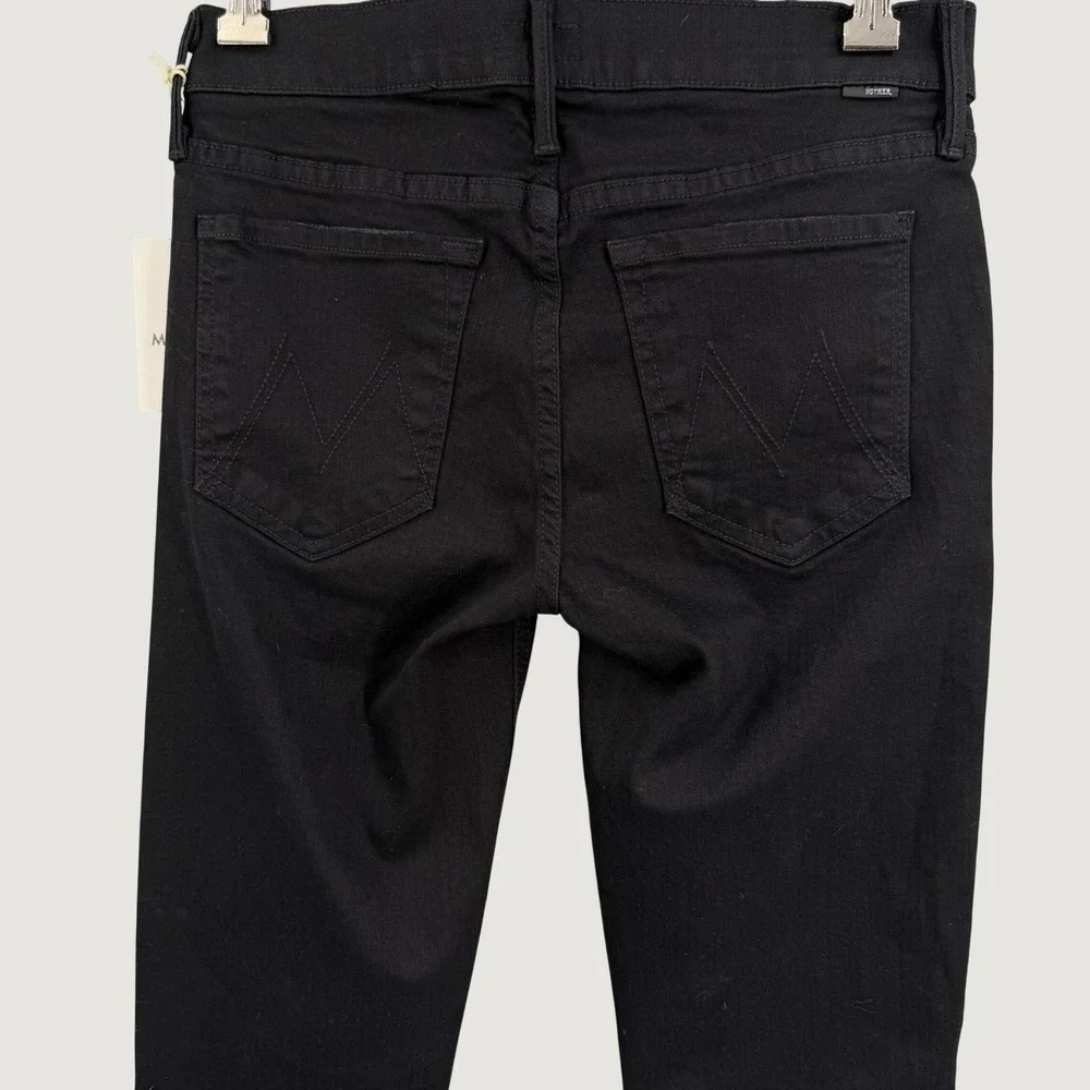 MOTHER‎ The Runaway Flare Jeans Black Stretch Denim 34